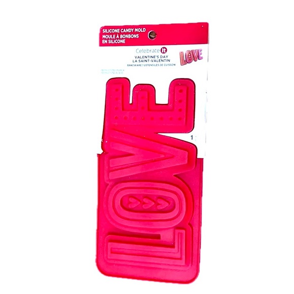 Celebrate It Valentine's Day "LOVE" Candy Chocolate Soap Candle Silicone Mold - Picture 1 of 3